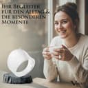 Vinani Damenring, 925 Sterling Silber – gewölbtes breites Massivband mit schlichter gebürsteter Oberfläche, elegantes minimalistisches Design, handgefertigter zeitloser, Größe 58 Modell 2RMX58 - 3