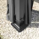 TOOLPORT Gazebo da Giardino 3x3 m Tetto Hardtop in Acciaio con Teli Laterali e Zanzariere in Grigio - 9