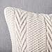 Mandioo Cotton Knitted Beige Decorative Throw Cushion Covers Soft Cosy Decorative Cushion Cover Luxury Modern Decorative Couch Cushion Covers for Sofa Couch Living Room 40 x 40 cm - 3