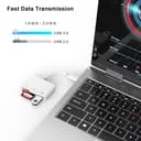 [Apple MFi Certified] USB C SD Card Reader for iPhone 17 16 15 Pro Max iPad MacBook, 3-in-1 Type C Memory Trail Camera Card Adapter with Dual Slots & USB Port for Mac MacBook Pro/Air Android Laptop - 3