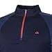 Calvin Klein Baselayer a Strato Uomo 2025 Micro Grid- Blu Navy/Arancione - M - 4