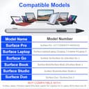 Microsoft Surface Pro Pencil - Stylus Pen for Surface Pro 12/11/9/10/8/X/7/6/5/4/3 with 4Nibs, 4096 Finest Control, Palm Rejection, Surface Pro Stylus for Surface Go 3/Go 2/Book/Laptop 5 - 8