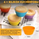 COSORI Heißluftfritteuse Zubehör für COSORI Dual Blaze TwinFry XXL 10L - COSORI Heißluftfritteuse 10L Airfryer Silikonform Zubehör(1x10L & 2x5L) - mit Grillrost, Weiteres Zubehör - 7