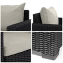 Allibert California 3-Sitzer Gartensofa Anthrazit – Lounge-Sofa in Rattan-Optik für Garten, Terrasse & Balkon – Wetterfestes Outdoor Sofa inkl. bequemer Sitz- & Rückenkissen in Sand – 199 x 68 x 72 cm - 4