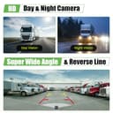 Telecamera di retromarcia wireless IP68 impermeabile con visione notturna, monitor HD da 7", telecamera di retromarcia ad alto rendimento con chip a prestazioni elevate, linea invertita, BSD - 6