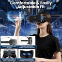 XWP Visore Realtà Virtuale Con Lenti HD Anti Luce Blu, Occhiali VR 3D Per Smartphone, Compatibile Con iPhone E Android (4,7–6,8"), Per Giochi VR E Film, Regalo Di Compleanno Per Amici E Famiglia - 6