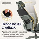 Steelcase Gesture, silla de oficina ergonómica con brazos 360º, sujeción lumbar y reposa cabeza regulables Ónix; Fabricado en Europa - 4