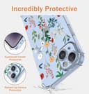 ESONG Transparente Funda Para Realme GT Neo6/GT Neo6Se/GT6/GT 6T,Carcasa Ultrafina Bumper Antigolpes Protección Cover Para Niñas,Delgada Suave Tpu Silicona Original Bonito Case estampado floral - 5