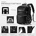 BAGZY Zaino Uomo Pelle Zaini da Viaggio Aereo Bagaglio a Mano 40x30x15 British Airways Air France Impermeabile 20L Zaino Porta PC 15.6 Pollici con Porta USB per Ufficio Moto Lavoro Università Donna - 5