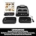 Ninja MAX DG551EU 6-in-1 Indoor Grill & Hot Air Fryer, 6 Cooking Functions, Holds up to 6 Burgers, 3.8L Capacity, Low Smoke, Includes Digital Roasting Thermometer, Grey/Silver - 2