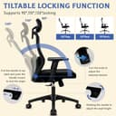 Milacyee Silla Oficina, Silla Ergonomica Escritorio, Silla Ergonómica con Reposacabezas, Reposabrazos,90°-130° Bloqueable Respaldo,Ajuste de Altura,Silla de Escritorio Capacidad de Peso 150KG - 4