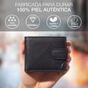 Lavalen Carteras para Hombre Piel - Monedero con Estilo - Cartera Hombre Hecha a Mano Cuero Auténtico - Billeteras con RFID - La Cartera Cómoda - Wallets for Men - Regalos Originales. - 2