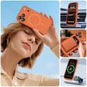 Miracase Magnetic for iPhone 17 Pro Case, Compatible with MagSafe, Integrated Silicone Camera Control Cover, 3.0mm Thicken Shockproof Drop Protection Phone Case for 17 Pro,Orange - 6