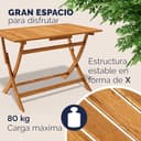 CASARIA® Conjunto Muebles Jardín Set Mesa 4 Sillas Plegable Juego Comedor 5 Piezas Madera Acacia FSC® Resistente Terraza Patio Balcón 120x70x75cm - 6