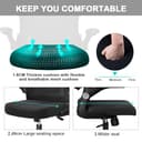 LEVIPE Sedia da ufficio, ergonomica con supporto lombare, braccioli, poggiatesta regolabili, sedia per computer girevole con schienale alto, comoda per ufficio a casa - 6