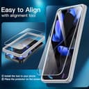 JETech Protector de Pantalla para Google Pixel 10/10 Pro / 9/9 Pro, Cristal Vidrio Templado con Marco de Instalación Fácil, Compatible Huellas Dactilares, HD Clara, 3 Unidades - 5