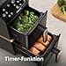 Philips Airfryer 4000 Series Stacked Dual Basket, Stacked Hot Air Fryer with 2 Baskets, 10L, RapidAir Technology, 45% Less Space, PFAS-free Ceramic Coating, Viewing Window (NA462/70) - 4