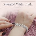 Crystalline Azuria Donna 18ct Placcato Oro Bianco Bracciale Tennis con Bianco Cristalli di Zirconi 18 cm - 2