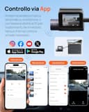 70mai Dash Cam Anteriore e Posteriore A410, Doppia Dashcam 2.5K+1080P HDR, Visione Notturna Super, Apertura F1.55, Modalità Parcheggio 24H, WiFi GPS, G- Sensor, Registrazione in Loop, Include 64GB SD - 8