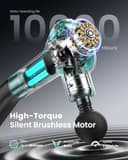 Pistola Massaggio Muscolare con Manico Staccabile, RENPHO Reach pistola per massaggi, 5 velocità, 4 testine massaggianti, LED, 2 in 1 Massaggiatore a Percussione Profonda, Nero - 4