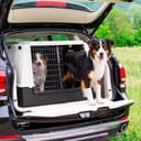 Ferplast ATLAS CAR MAXI Trasportino per Cani da Auto con Tappeto Drenante e Portaoggetti, Maniglie, Griglia Ventilazione, Doppia Apertura Scorrevole, Divisorio Incluso, Max 60 kg, 100 x 80 x h 71 cm - 2