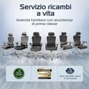 CLOUVOU BrightSeat Sedia ufficio ergonomica [TOP DI GAMMA] Sedia da scrivania per smart working | Poltrona ufficio per studio e camera | Sedia ufficio con ruote facile da spostare | Max. 150 kg - 8
