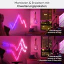 Nanoleaf Lines 60 Grad Starter Kit, 9 Smarten LED RGBW Lichtleisten - Modulare WLAN 16 Mio. Farben Wandleuchte Innen, Musik & Bildschirm Sync, Funktioniert mit Alexa Google Apple, für Deko & Gaming - 3