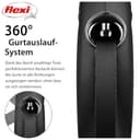 flexi® Classic L Gurt 8 m schwarz, Roll-Leine für Hunde bis 50 kg - 5