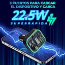 STRALLOR Transmisor FM Bluetooth Coche, Manos Libres para Coche, Adaptador Mechero MP3 con Doble USB Super Carga Rápida 22.5W/4.5A y 3.1A además de Tipo C, Soporte Tarjetas SD, USB, Flash Drive - 3