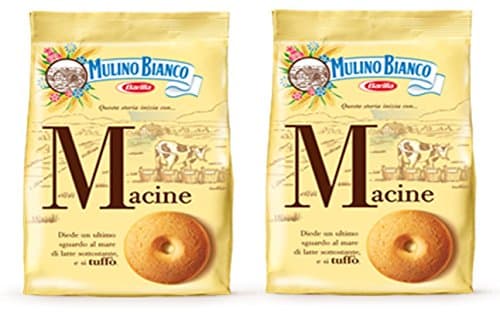 Mulino Bianco: "Macine" Shortbread cookies Cream - 28.21 Oz (800g) Pack of 2 [ Italian Import ]