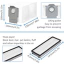 EATBALE Replacement Parts for Roborock S8 MaxV Ultra Robot Vacuum Cleaner 2 x Main Brushes 4 x Side Brushes 4 x Round Mop Cloths 4 x Long Mop Cloths 2 x Filters 2 x Dust Bags Accessories Kit - 5