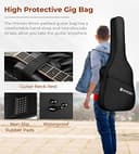 Vangoa - Chitarra acustica elettrica cutaway 104,1 cm, con equalizzatore a 4 bande, borsa, tracolla, accordatore, corda, plettri e capotasto 41 inch Nero - 7