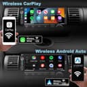 Alondy Autoradio 1Din mit Bildschirm (6,9") Kompatibel mit Apple CarPlay [Wireless] Android Auto Bluetooth USB (Typ-C 2,1A Schnellladung) Rückfahrkamera AM/FM/RDS Radio - 3