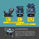 Cosatto All in All Rotate 360° Swivel Spin Car Seat - Group 0+123, 0-36 kg, 0-12years, ISOFIX, ERF, Anti-Escape (Dragon Kingdom) - 3