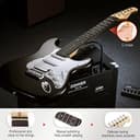 Donner Kit de Guitarra Eléctrica Stratocaster de Tamaño Completo con Amplificador, Bolsa, Capo, Correa, Cuerda, Sintonizador, Cable y Púas (Negro) - 4