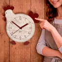 DEKORI Orologio da Parete con Pendolo – Design Gallinella in Legno, Silenzioso e Artigianale, per Cucina Rustica o Casa, 27x32 cm - 9