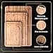 Deer & Oak Set de 3 tabla cortar cocina bambú con asas y ranuras, tabla de cortar madera pre-aceitada, tablas de cocina 33x24 28x20 22x15 cm, chopping board ecológica - 5