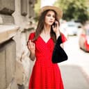 Muka Bolso de Mano Bolsos de Fiesta con Nudo de Terciopelo Estilo Japonés Bolsa Negro de Noche para Mujer Puedes Usar en Boda - 3