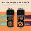 Cosori Turbo Tower Pro Freidora de Aire 10,8 Litro, Revestimiento Cerámico sin PFOA ni Teflon, Doble Resistencias 2630W con Motor DC y Dual Blaze, Air Fryer Doble Cesta Vertical, Fácil de Limpiar - 7