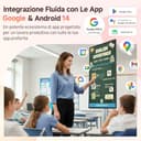JAV Smart Board 55 Pollici Lavagna Interattiva Android 14 Certificazione EDLA Ruotabile Monitor Intelligente Portatile 8+128GB Lavagna Digitale Elettronica per Ufficio Aula Live Streaming - 2