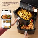 Cosori Turbo Tower Pro Freidora de Aire 10,8 Litro, Revestimiento Cerámico sin PFOA ni Teflon, Doble Resistencias 2630W con Motor DC y Dual Blaze, Air Fryer Doble Cesta Vertical, Fácil de Limpiar - 13