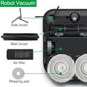 EATBALE Replacement Parts for ECOVACS DEEBOT X2 Omni / X2 / X2 Pro Robot Vacuum Cleaners 4 Dust Bag 4 HEPA Filter 4 Mop Cloth 1 Main Brush 6 Side Brush Attachment Accessories Kit Spare Parts - 7