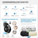 MELOKEA Bürostuhl Ergonomisch, 4D-Armlehnen, Verstellbare Sitztiefe, 4-Stufen Neigung, Gummirollen, Hohe Rückenlehne, Ergonomischer Lordosenstütze, Langes Sitzen, Homeoffice & Gaming, Bürostuhl 200KG - 4