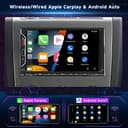 Wireless Apple Carplay Autoradio 2 Din mit Android Auto Bluetooth Freisprecheinrichtung Mirror Link 7 Zoll Touchscreen Autoradio mit Bluetooth FM Radio USB/TF/AUX Lenkradsteuerung + Rückfahrkamera - 2
