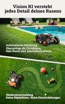 WORX Landroid Vision Cloud WR344E 4WD Mähroboter ohne Begrenzungskabel für 4000 m² (KI-Hinderniserkennung, VSLAM+ RTK Cloud Navigation, 84% Steigung, Auto-Mapping, App-Steuerung, Cut-to-Zero) - 4