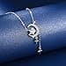 HinDaLi Collana Donna Ciondolo Luna e Stelle Collana in Argento 925 per Donna Bambina Ragazza Pendente Luna Crescente Zirconi Pendente Stella Cristalli Brillantini Gioielli - 5