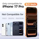 Niphabe 3 Pezzi Vetro Temperato per iPhone 17 pro con 3 Pezzi Protezione Fotocamera,Pellicola Prottetiva Anti Graffio Durezza 9H,Installazione Facile Senza Bolle,HD Chiaro,Ultra Resistente - 6