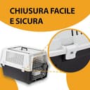 Ferplast Trasportino per cani di taglia media ATLAS 40 PRO, Box per trasporto animali, Porta in acciaio plasticato, Sistema di chiusura di sicurezza, Griglie per l'aerazione, 49 x 68 x h 45,5 cm - 3