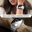 Diruite 2-Stück Hülle für Apple Watch Ultra 3/2/1 49mm Hartglas Schutzhülle Hard PC Ultradünne Glas Schutz Case Rundum Displayschutz,Titanstahl,49mm - 8