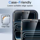 JETech Privacy Screen Protector for iPhone 17 Pro 6.3-Inch, Anti-Spy Tempered Glass Film with Easy Installation Tool, 2-Pack - 7